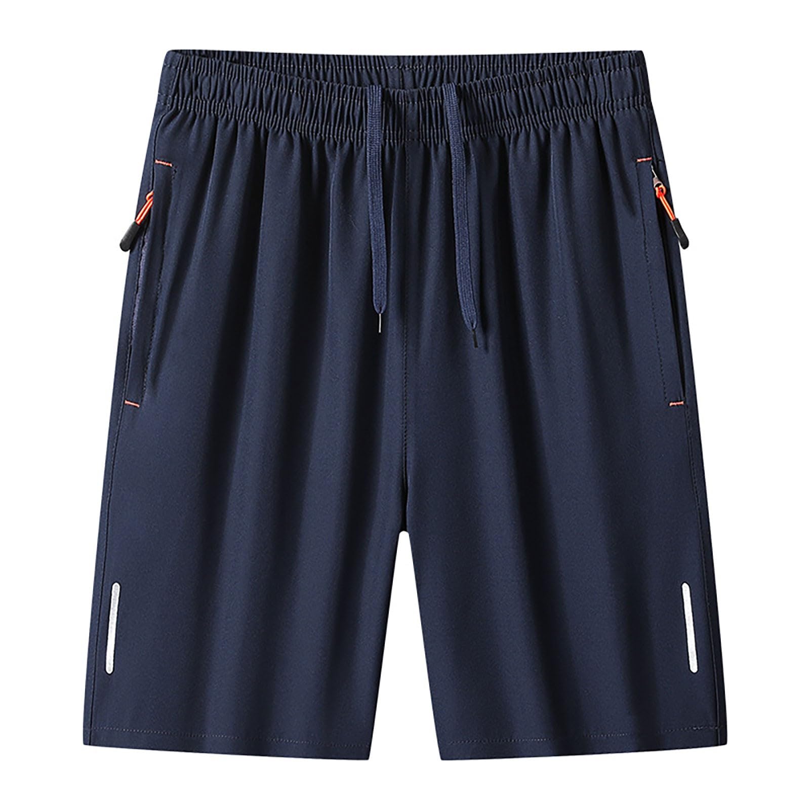 Mens Cozy Athletic Shorts with Zipper Pocket Quick Dry Drawstring Basketball Gym Workout Shorts for Sports Training