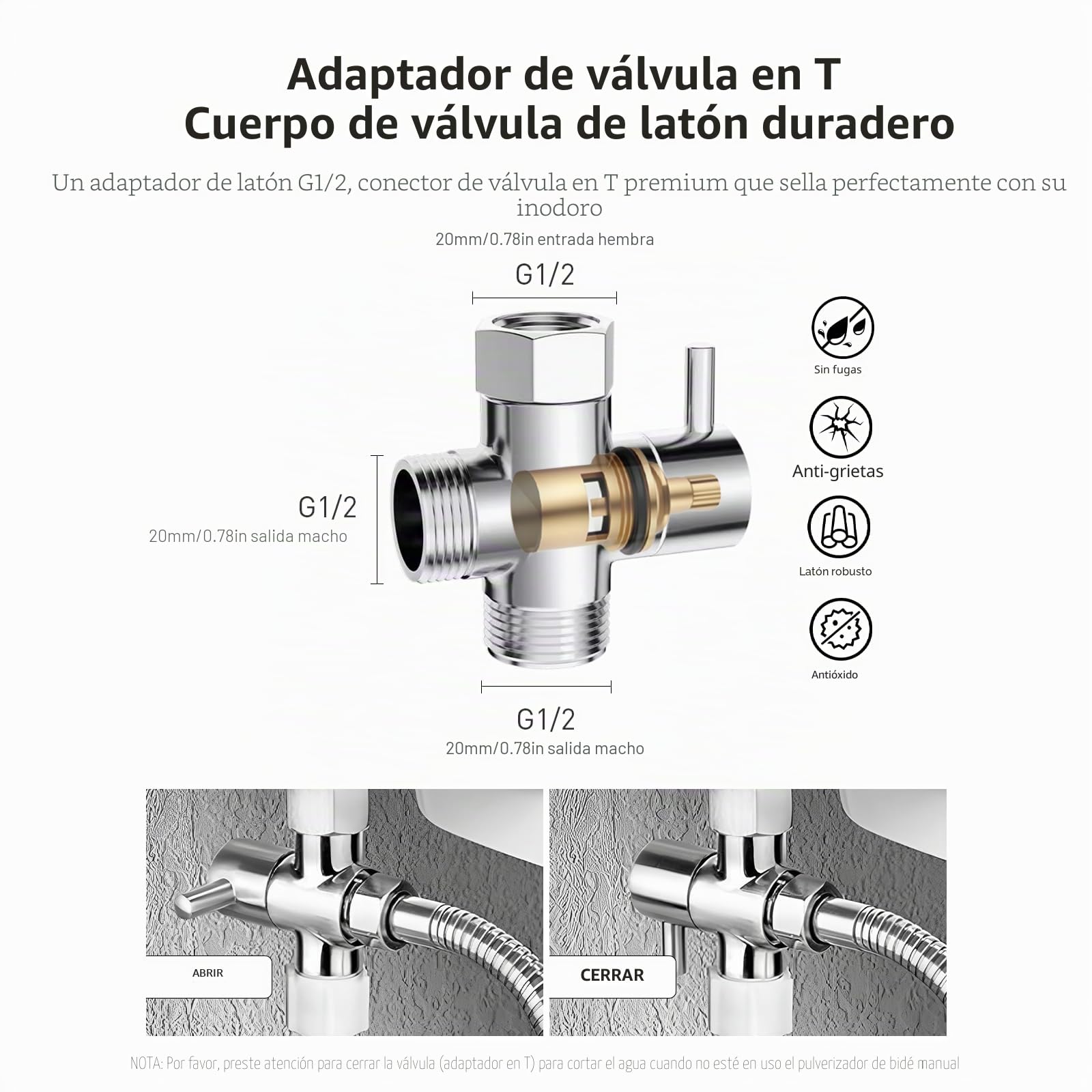 WEIDMAX Bidet de mano pulverizador kit acero inoxidable níquel cepillado baño ducha pulverización cabezal higiene personal