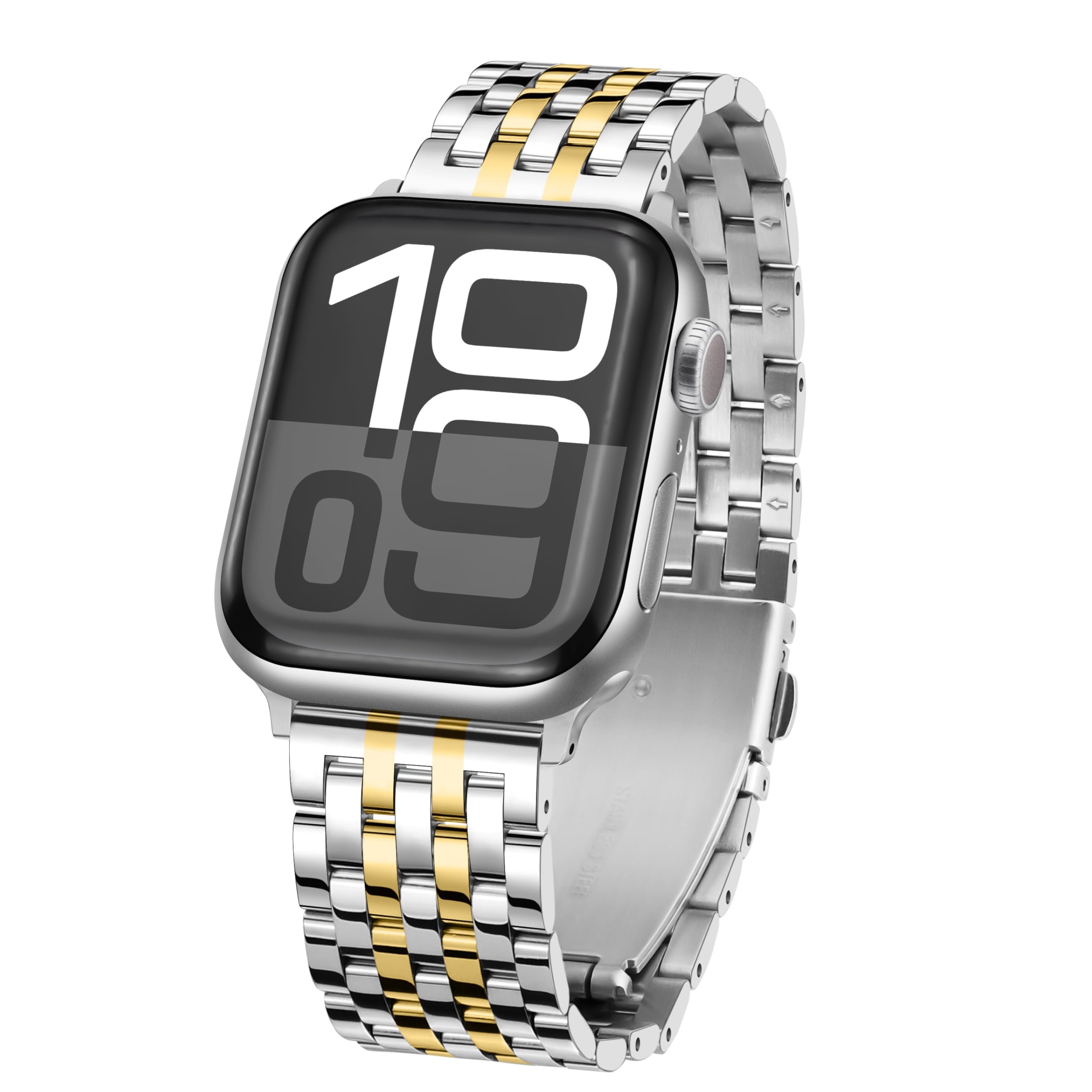 Tasikar Metalowy pasek do zegarka kompatybilny z Apple Watch 49 mm, 46 mm, 45 mm, 44 mm, 42 mm, 41 mm, 40 mm, 38 mm, wymienny pasek ze stali nierdzewnej do zegarka iWatch Ultra SE, serii 10, 9, 8, 7