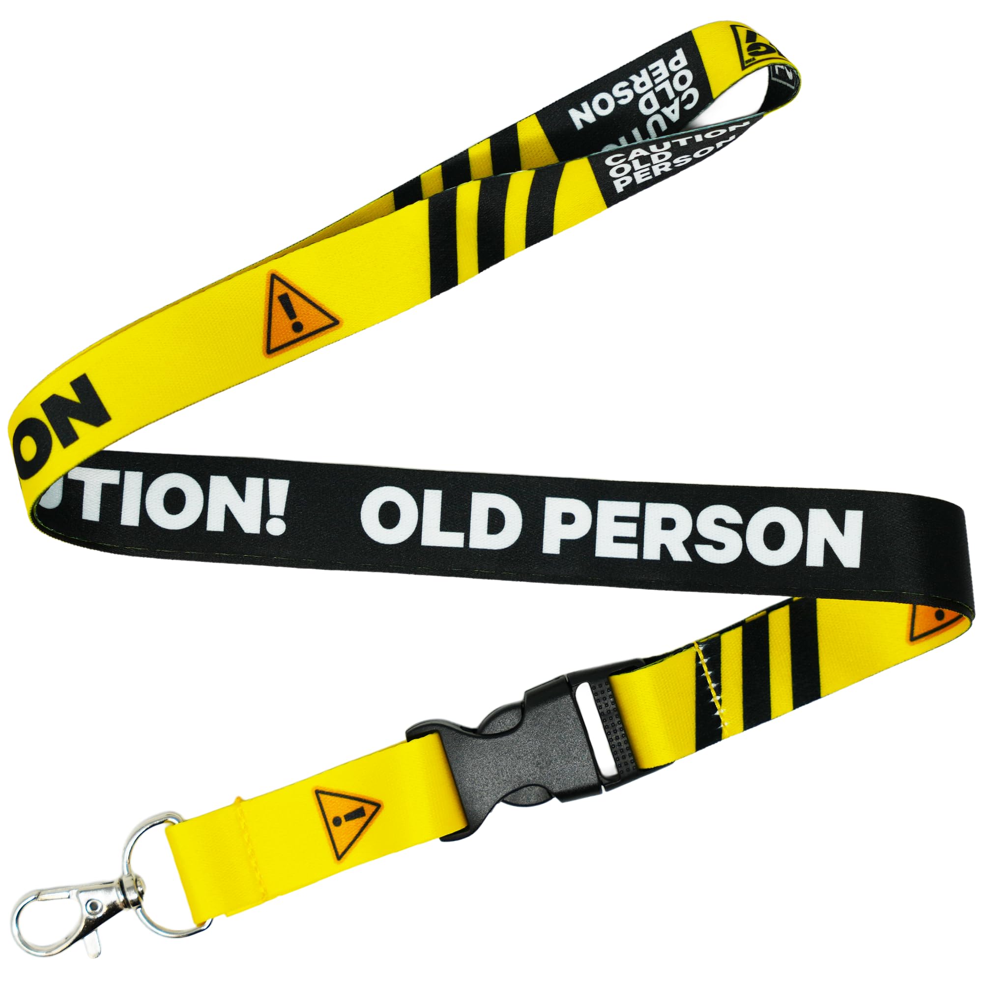 Panda Loco Caution! Funny Lanyard Office Novelty Gifts | Secret Santa (Caution! | Old Person)