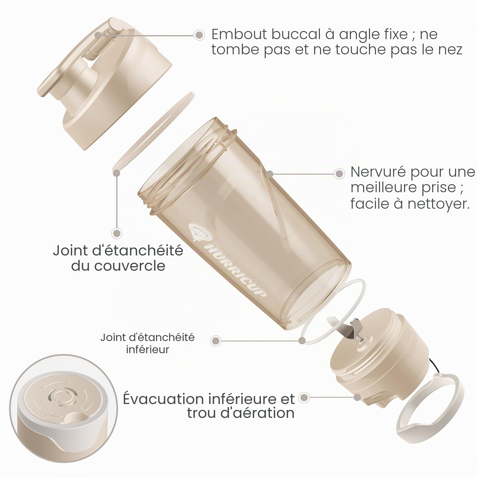 Shaker Protein Shake en acier inoxydable 650 ml – Technologie de mélange manuel, sans secousses et sans mousse – Idéal pour l'extérieur, la cuisine, la salle de sport et le bureau – Sans BPA | Design