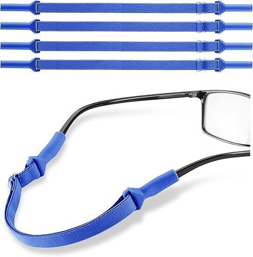 Vista 18 de lvvfit Adjustable Glasses Strap, No Tail Adjustable Eyewear Retainer Glasses Straps, Sunglasses Straps for Men,Women,kids (4pcs Pink)