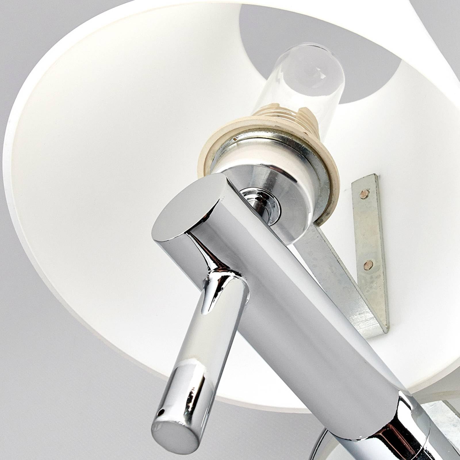 Lindby aplique de pared interior en cromo, blanco satinado, lámpara | iluminación de pared, g9, moderno, vidrio, luz de espejo para cuarto de baño, pasillo