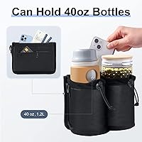 Vista 5 de Portavasos de equipaje Travel Essentials, negro, (Black With Shoulder Strap)