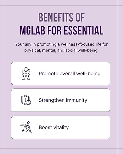 Miniatura 4 de MGLAB for Essential (60 tabletas) - Suplemento diario de magnesio para recarga de energía y salud muscular. Magnesio 315 mg, vitamina B6. Tamaño