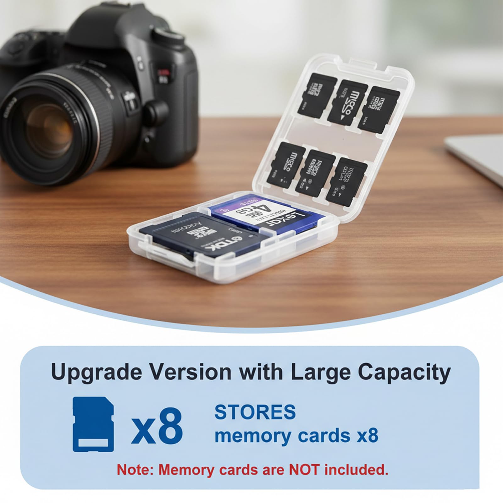 4 Pezzi Custodia Schede SD,20 PCS Trasparente Porta per Schede di Memoria in Plastica, Astuccio Plastica per Micro SD TF SIM e CF Carte