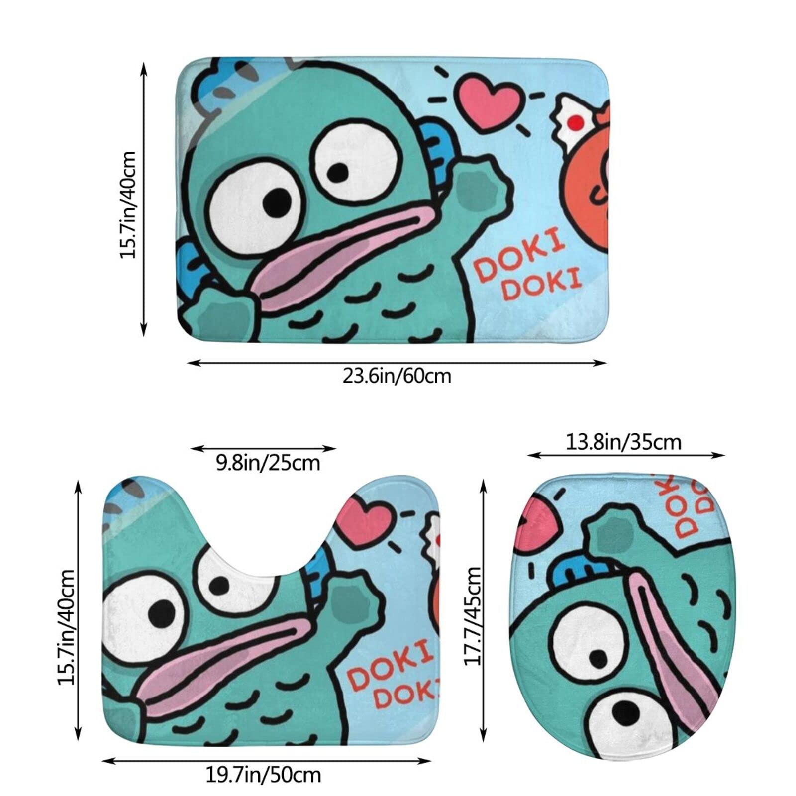 Amazon｜ハンギョドン っています トイレマット 3点セット 吸水速乾