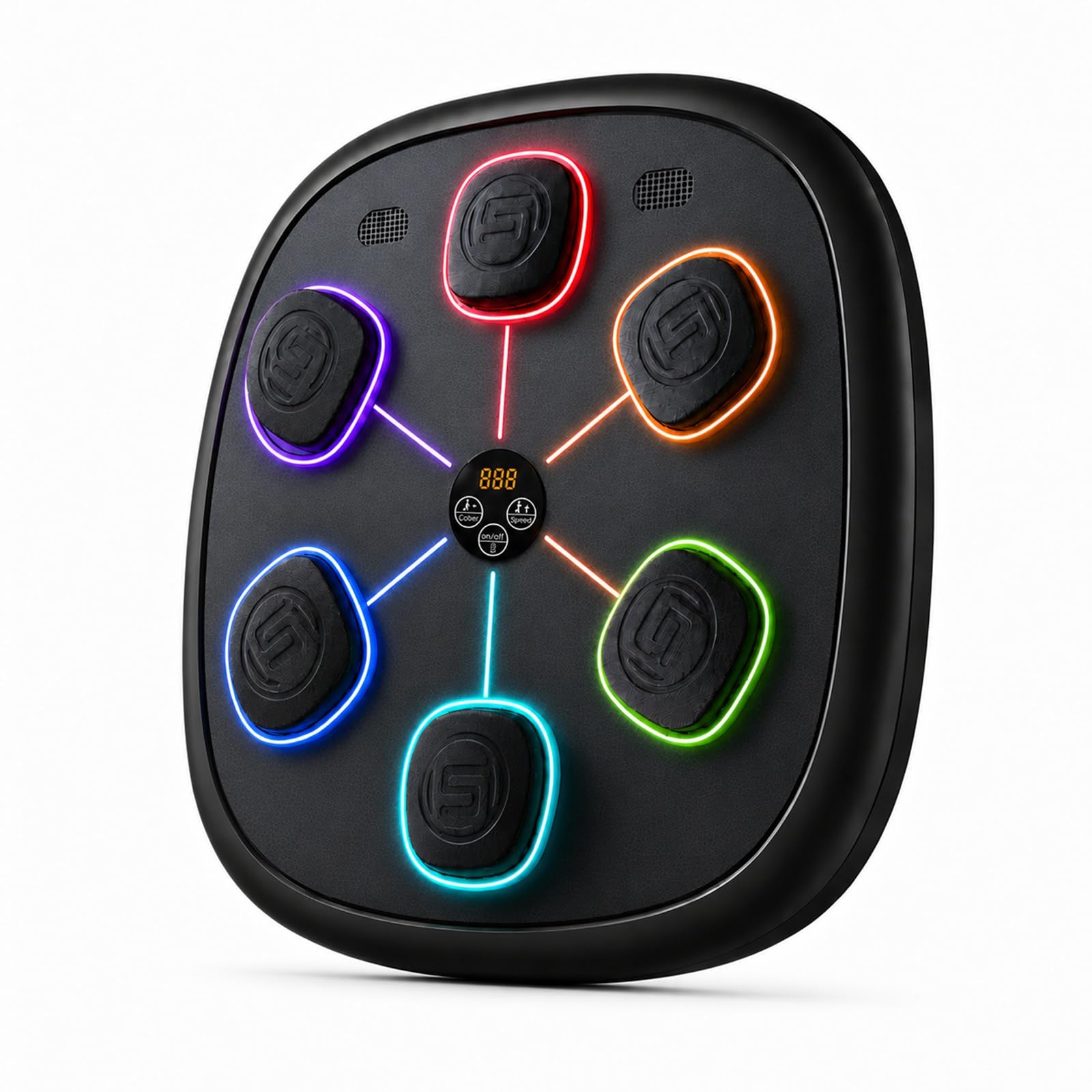 Musik Boxmaschine, Boxmaschine mit Bluetooth für Erwachsene und Kinder, | Sprachsteuerung, Boxhandschuhe enthalten,11 Trainingsmodi, 9 LED-Modi, Schlagzähler