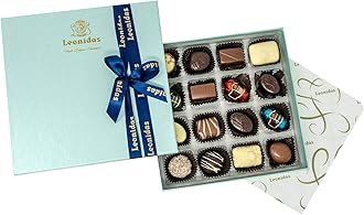 Leonidas Belgian Chocolate Assorted Gift Box – 16 pcs. (approx. 0.6 lbs.) – Belgium Assorted Chocolate Square Box Gourmet Gift
