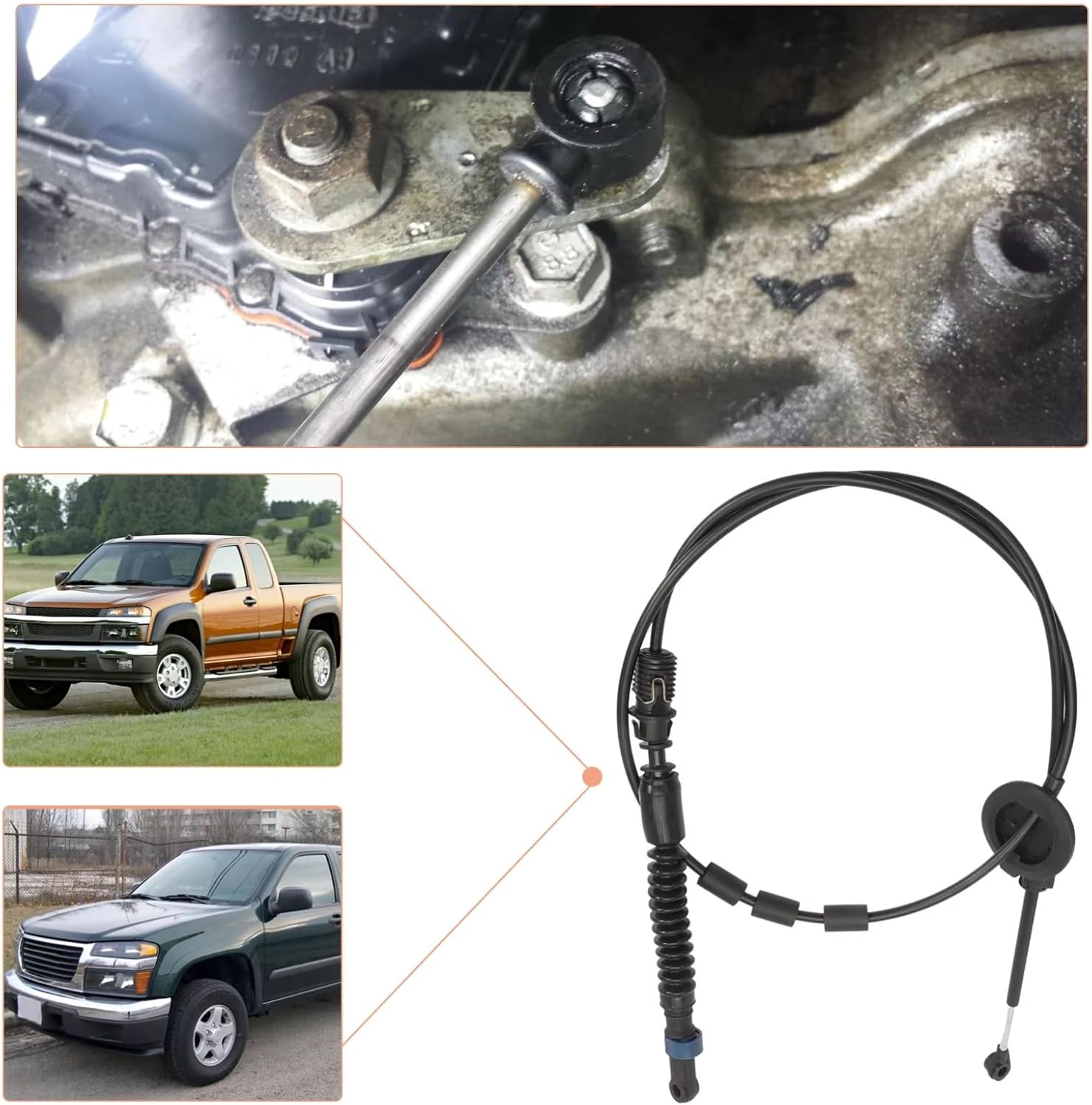 Gearshift Cable Compatible With GMC For Canyon 2004 2005 2006 2007 2008 Car Automatic Transmission Gear Shifter Selector Control Cable 25800701