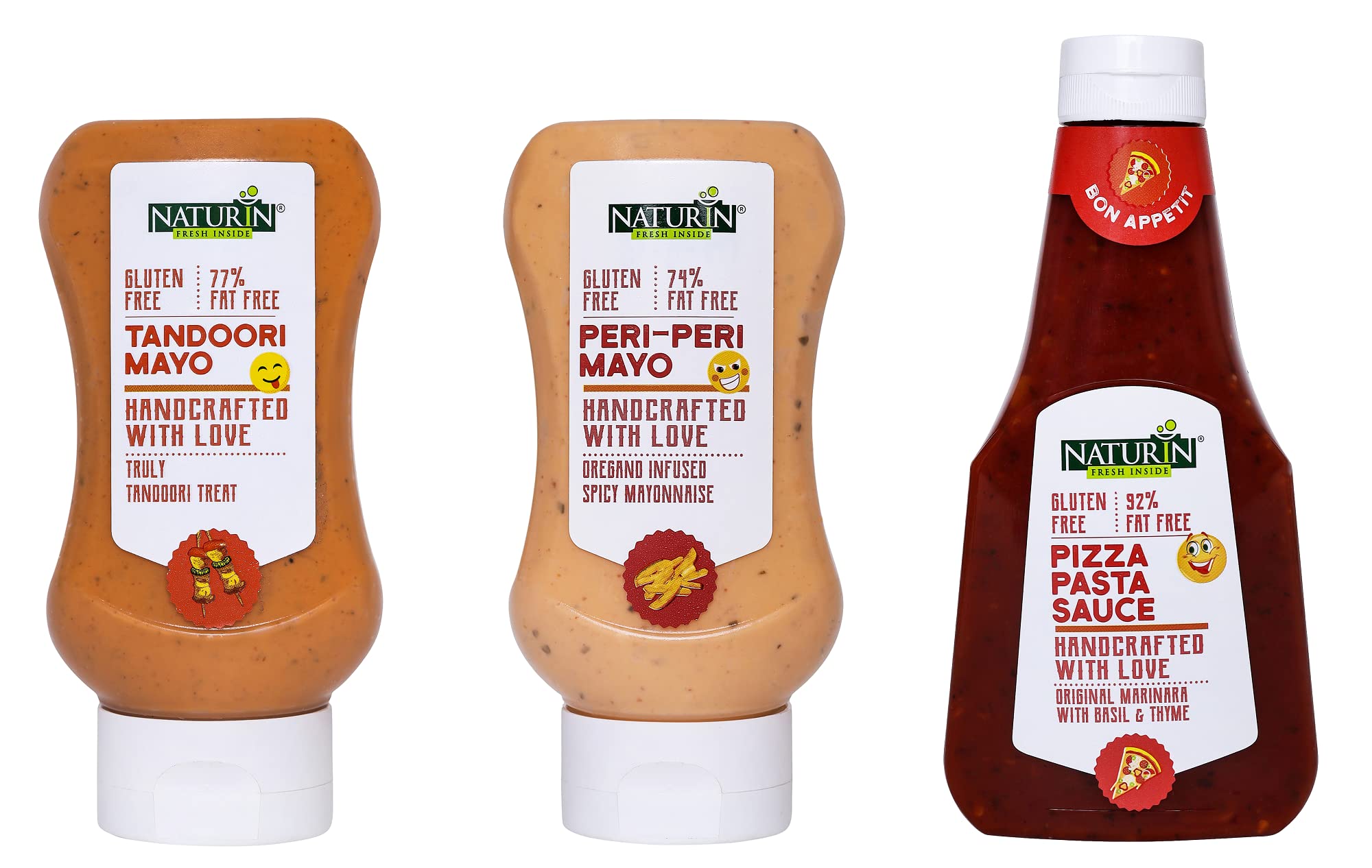 Buy Naturin Combo Pack of 3Tandoori Mayonnaise (Mayo) 290g, PeriPeri