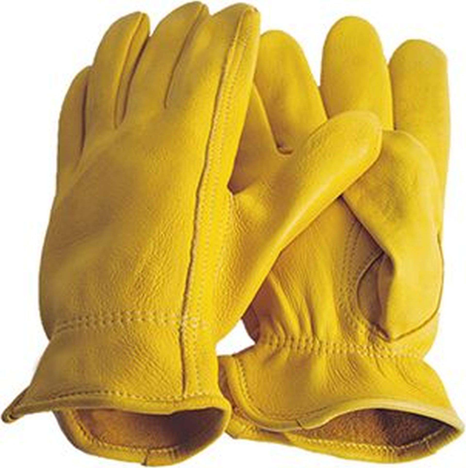 Guantes de piel de ciervo para equitación talla 7/XS-12 XXL amarillo