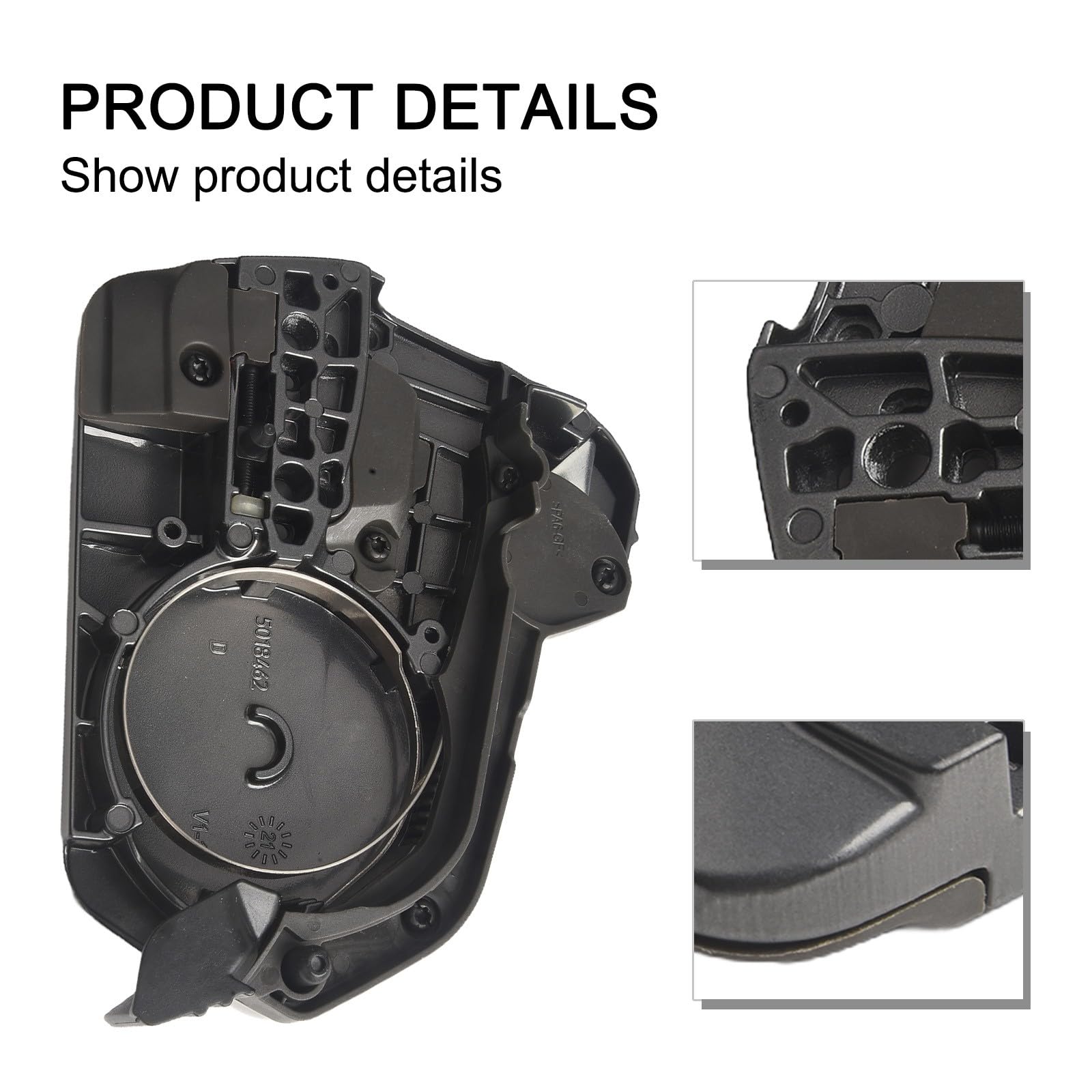 Kettensägen-Kupplungsdeckel kompatibel mit Husqvarna 550XP 550XPG 560, langlebiger Kunststoff und Metall Ersatz mit Tankdeckel und Fällhund, OEM 505199005 Grau Set