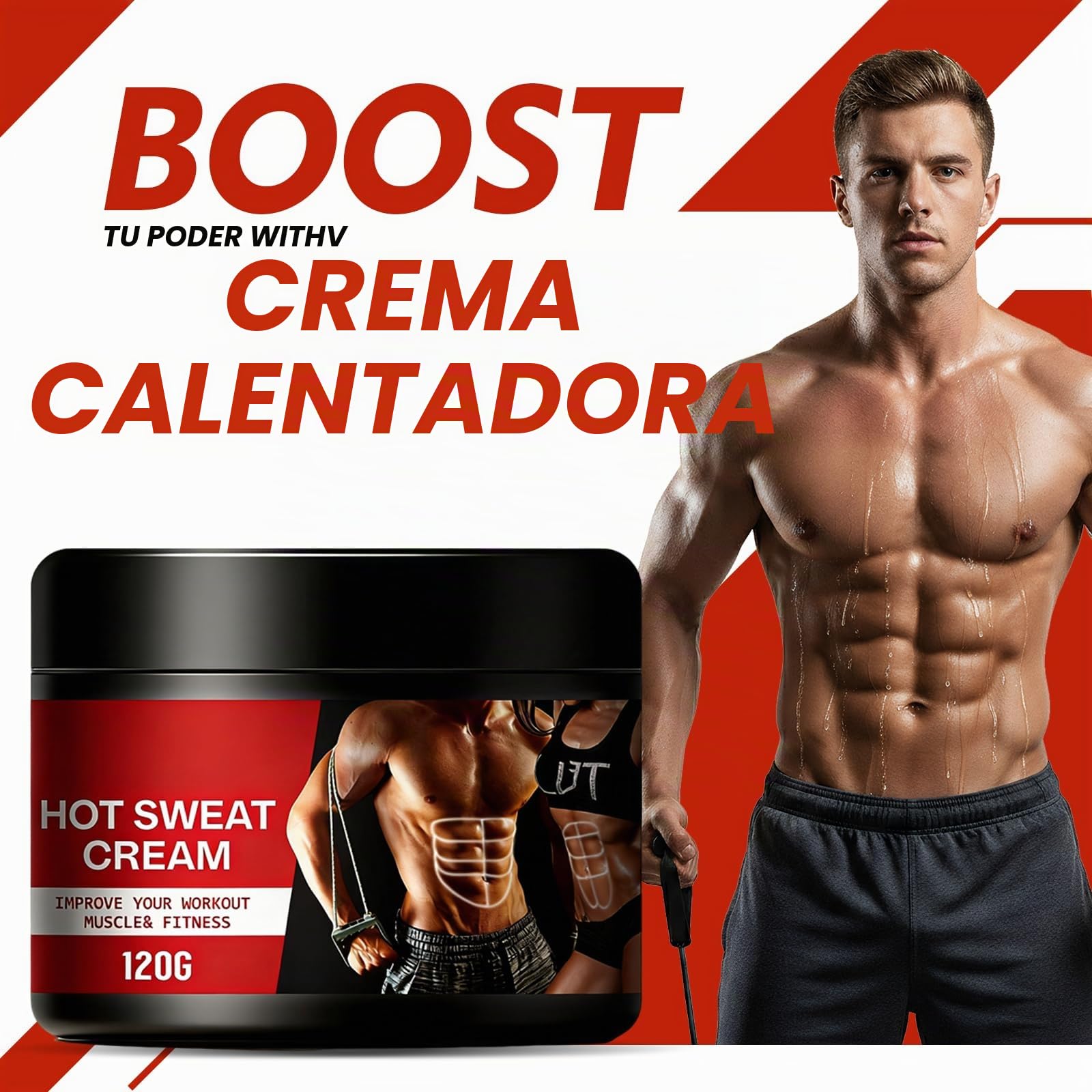 Crema abdominal de 120 g, Crema Quema Grasa Abdominal,Crema de masaje moldeadora corporal para adelgazar la cintura, Abdomen y Gluteos,Hot Cream