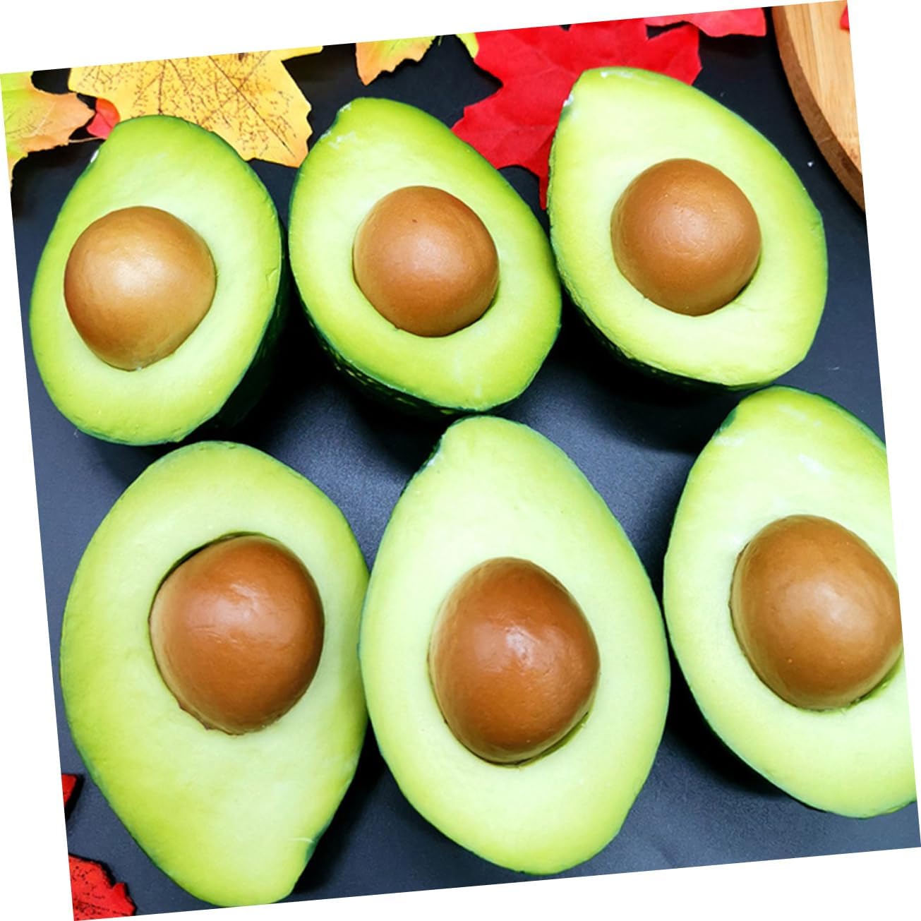 4sets Fruit Model Simulation Avocados Artificial Simulated Avocados Decoration Decorative Avocados Model Avocado Realistic Avocados Fake Avocado Decorations Green 4pcs*4