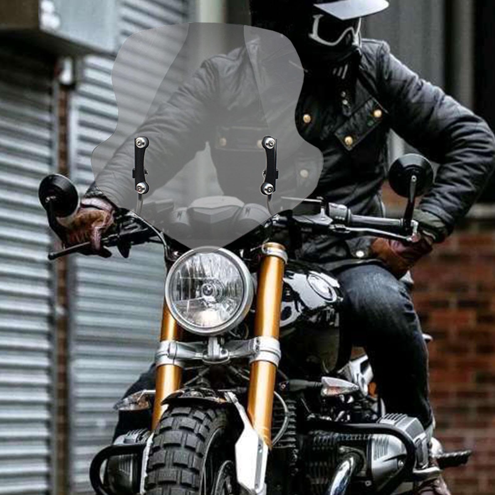 Parabrezza per scooter, parabrezza per moto Parabrezza ispessito | Scooter Elegante parabrezza addensato per moto per scooter Guida sicura Riduci la velocità del p