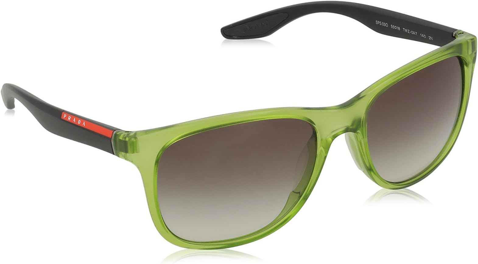Prada Sport Sunglasses PS03OS TWZ0A7 Matte Green Grey Gradient 55 18 140