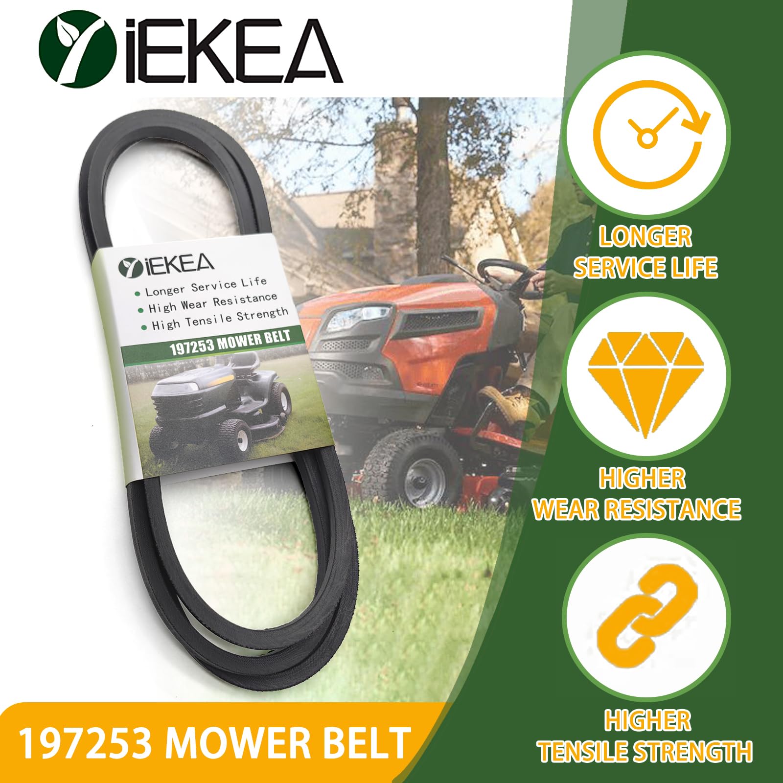 Snapklik.com : Yiekea 429636 197253 Mower Deck Belt (1/2