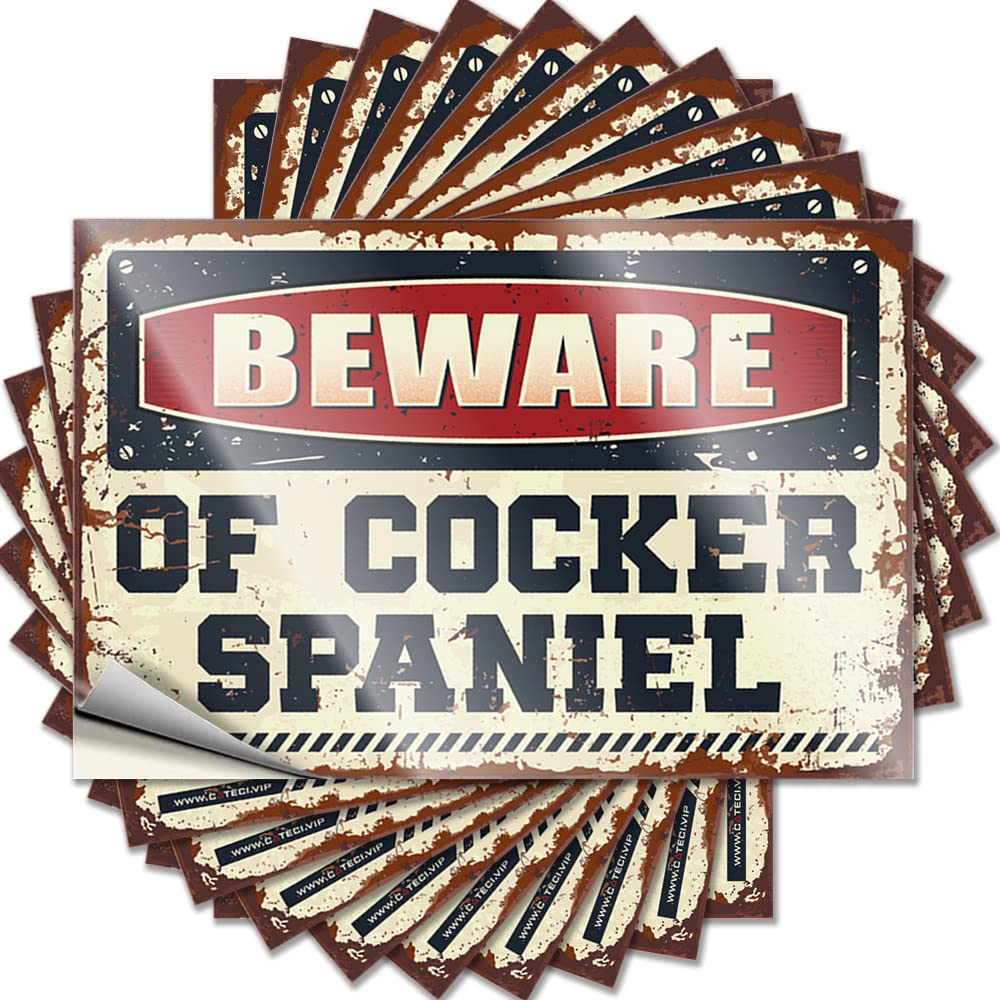 Modern Tattoos - Aesthetic Christmas Wall Beware of Cocker Spaniel(8X12CM)