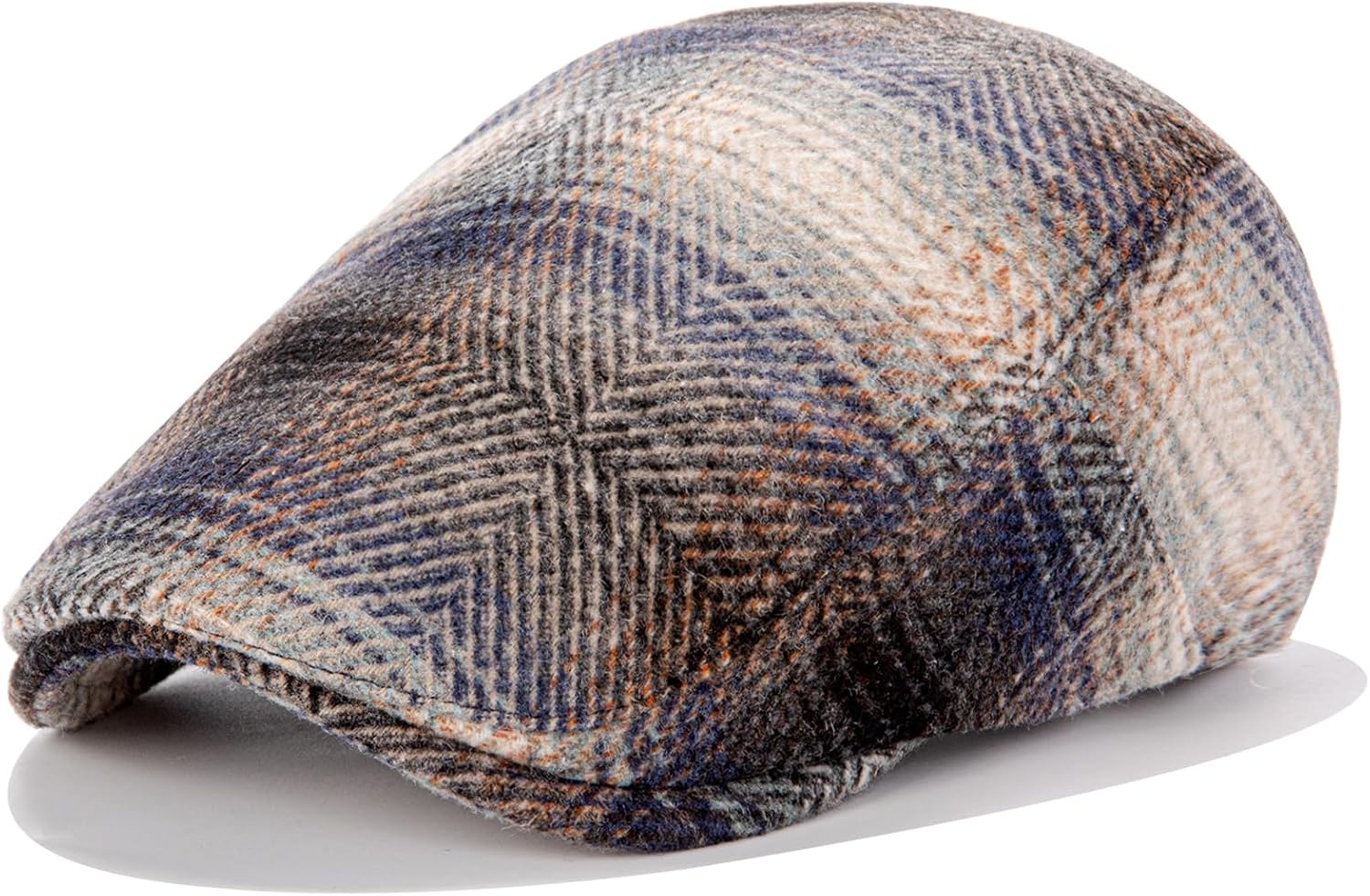 Men Newsboy Cap - Adjustable Wool Blend Tweed Flat Cap/Gatsby Ivy Cabbie Hat
