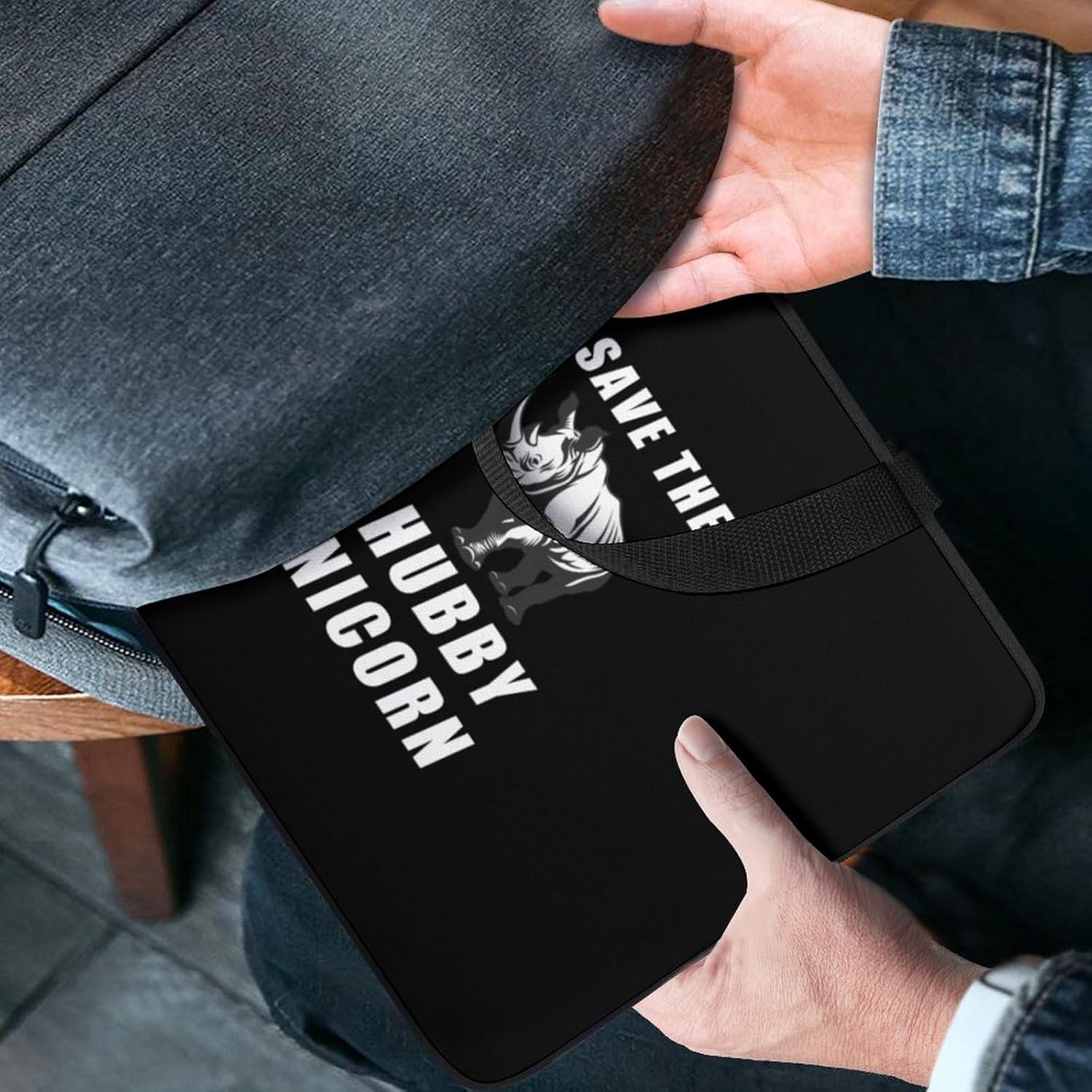 SAVE THE CHUBBY UNICORN Laptop Bag Print Computer Sleeve Case Protector Briefcase Totes for Women Men