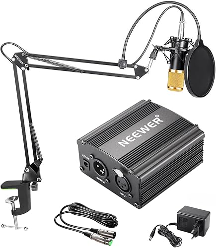 Neewer NW-800 Kondensatormikrofon Kit mit 48V Phantomspeisung Scherenarm StA nder mit Shock Montage und Pop Filter XLR-Stecker auf XLR-Buchse Kabel fA r Haus Studio Aufnahmen Neewer NW-800 Kondensatormikrofon Kit mit 48V Phantomspeisung Scherenarm StA nder mit Shock Montage und Pop Filter XLR-Stecker auf XLR-Buchse Kabel fA r Haus Studio Aufnahmen