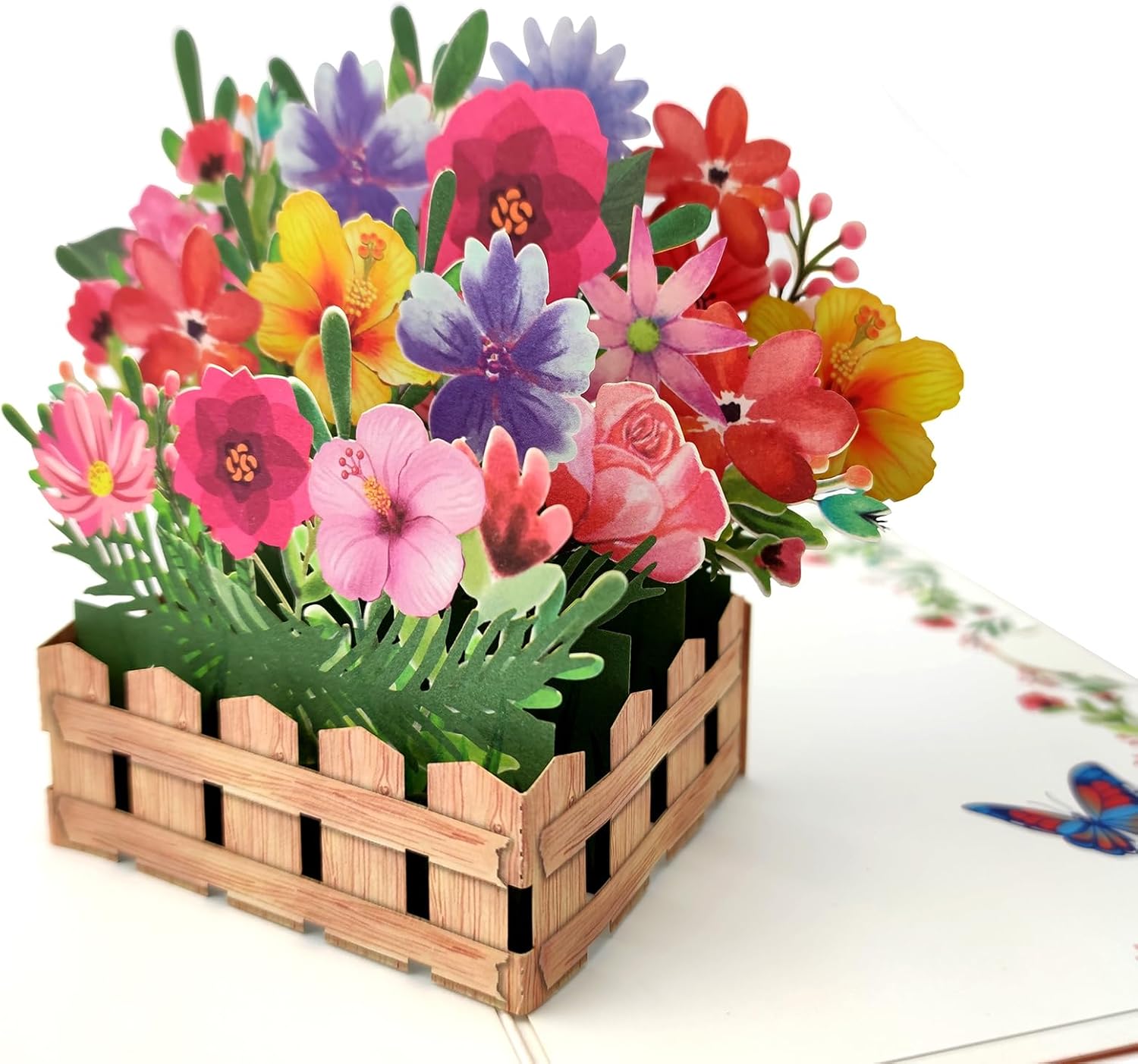 3D Pop Up Karte Blumenkorb - Besondere Grußkarte Für Geburtstag & Muttertag