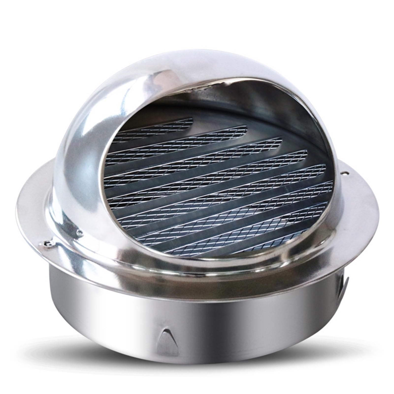 AYCDL 304 Stainless Steel Round Bull Nosed External Extractor Wall Vent Outlet,Exhaust Vent Rain Cover,Stainless Steel Vent Air Vents Cover,A-300mm/11.81