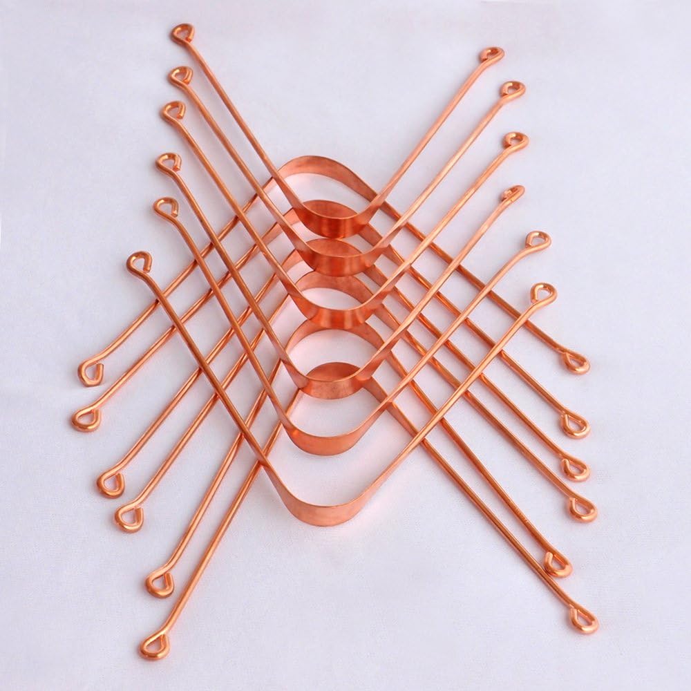Pure Copper Tounge Cleaner Ayurvedic Scraper for Men and Women Oral Care Set of 12