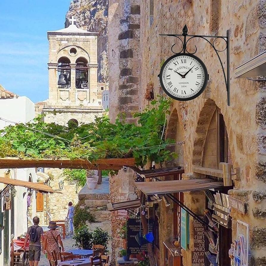 Amazon.com: LIPJIA Wall Clock,Double-Sided Clock Paddington