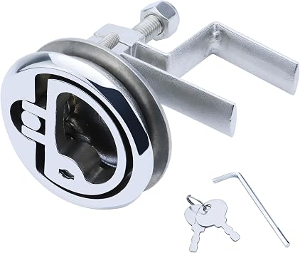 Boat Cam Latch Stainless Steel 316 Marine Hatch Cam Latch Style, Flush Pull Mount Includes Installation Screws Marine Hatch Deck Hardware Ideal for Ships, Yachts, RVs 1 Pcs/2Pcs/Lock/Non-Lock