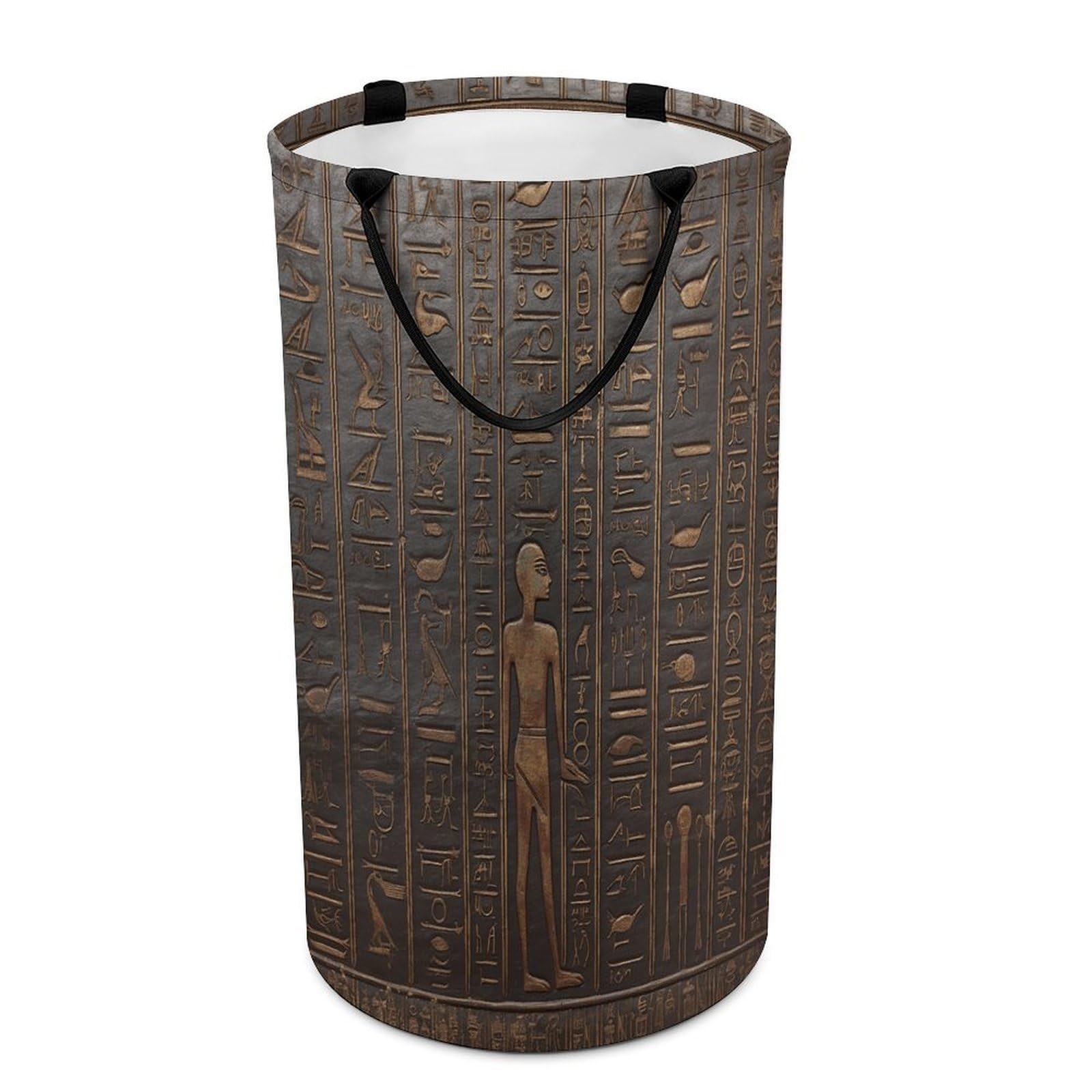Ancient Egyptian Hieroglyph Laundry Basket Waterproof Laundry Hamper Freestanding Collapsible Clothes Hamper with Reinforced Handles 86L Large Foldable Tall Clothes Basket for Bathroom