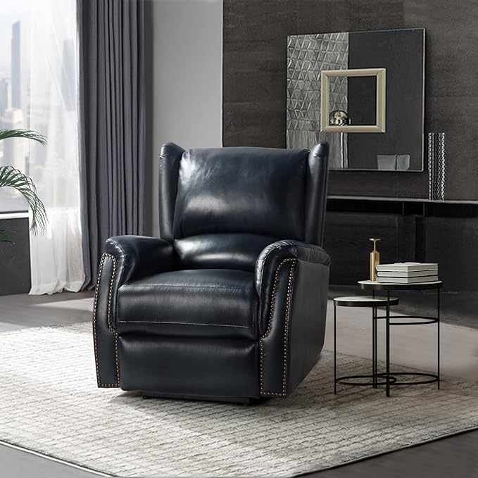 HULALA HOME Genuine Leather Power Recliner Chair with USB