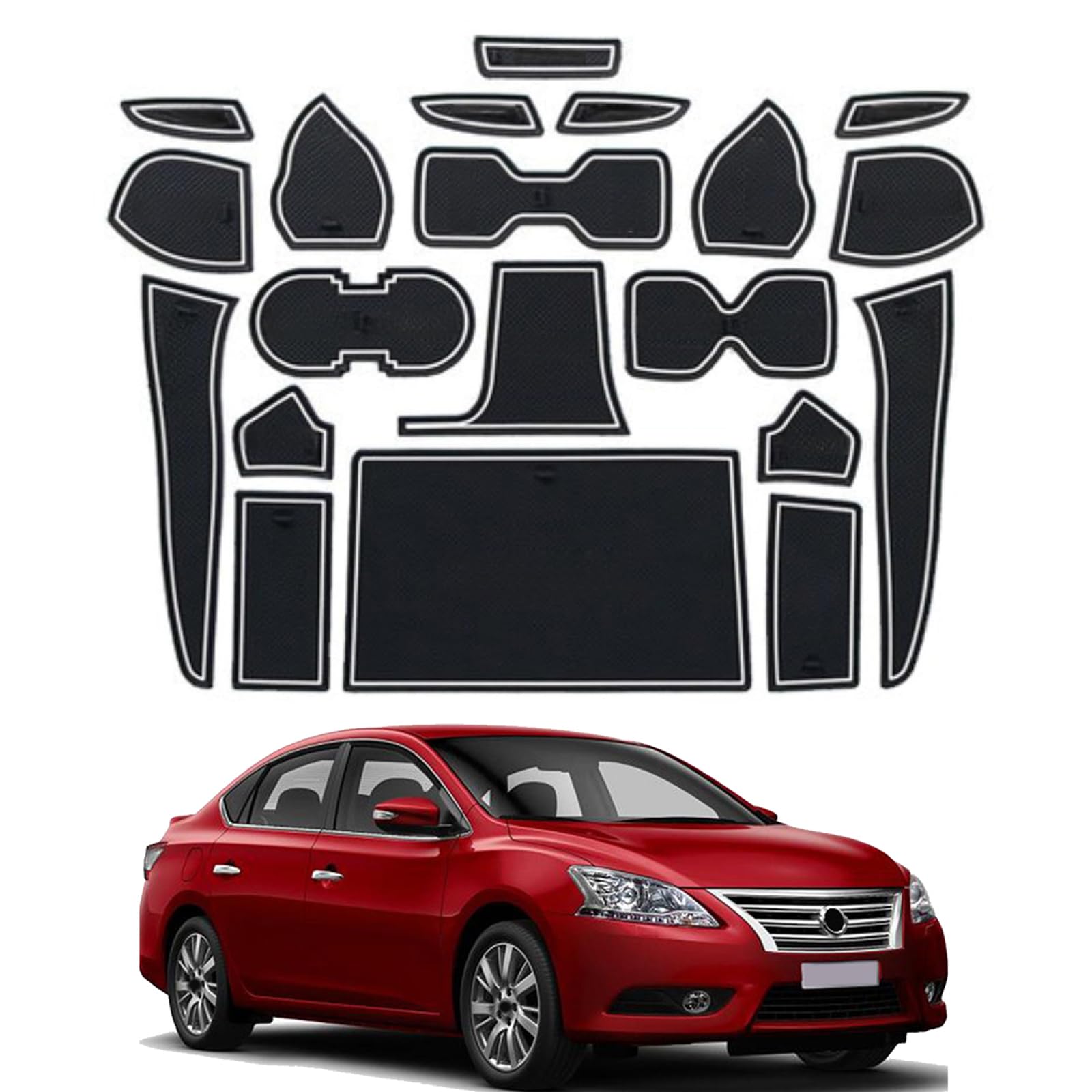 Portavasos Nissan Sylphy 2016 sin manchas gracias a forros interiores antideslizantes