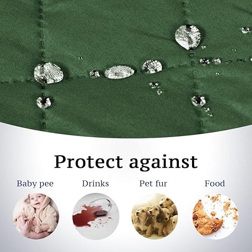 Miniatura 10 de Funda de sillón reversible para mascotas, repelente al agua, de 2 pulgadas de grosor, antideslizante, protector suave acolchado para asiento de