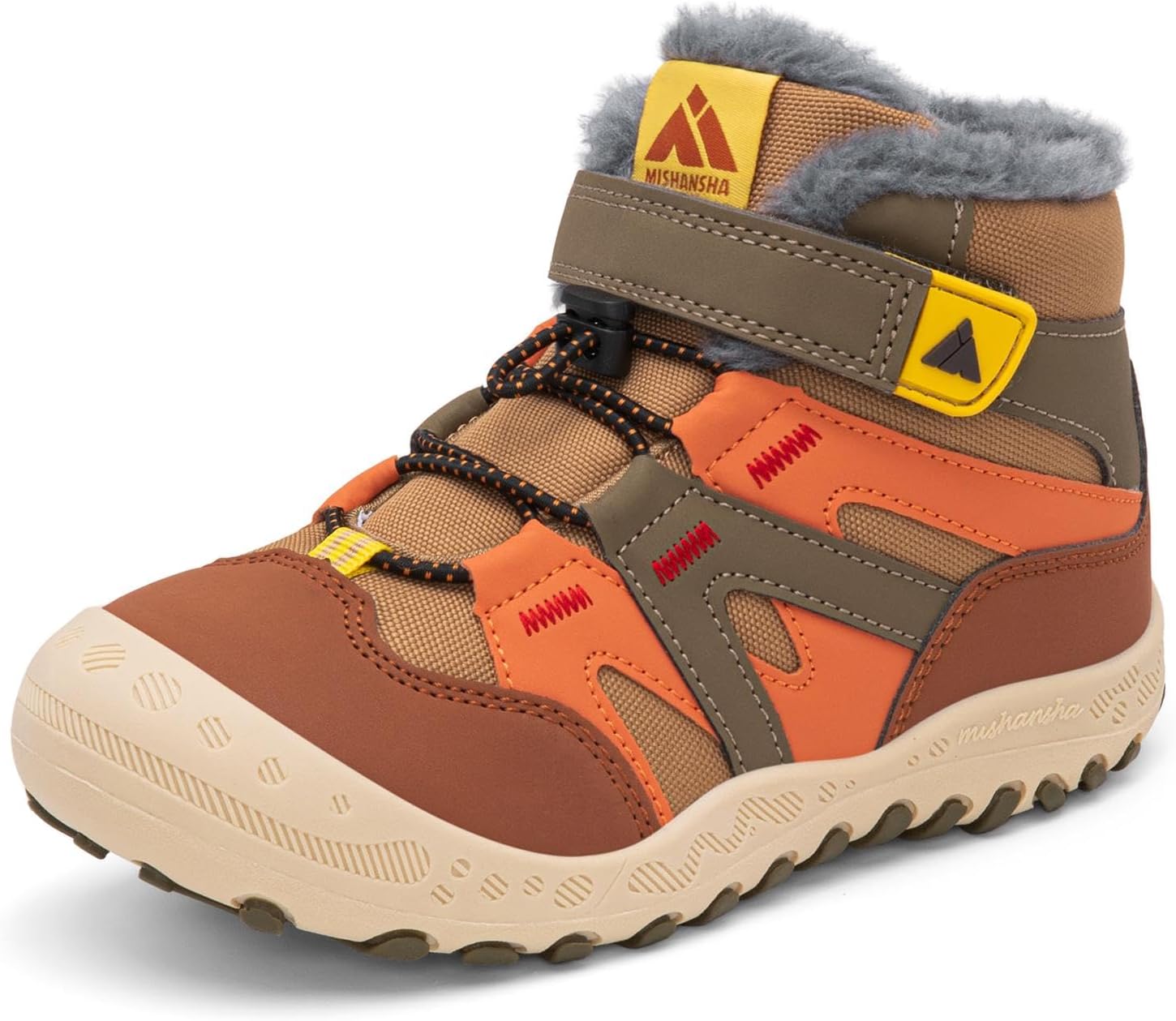 Mishansha Kids Hiking Boots Boys Girls Winter Snow Boots for Cold Weather