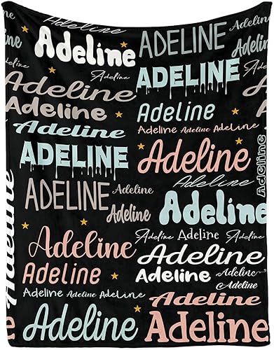 Manta de bebé con nombre personalizado, regalos personalizados para bebés, niños, niñas y niños, mantas de franela suaves y esponjosas, cálidas y