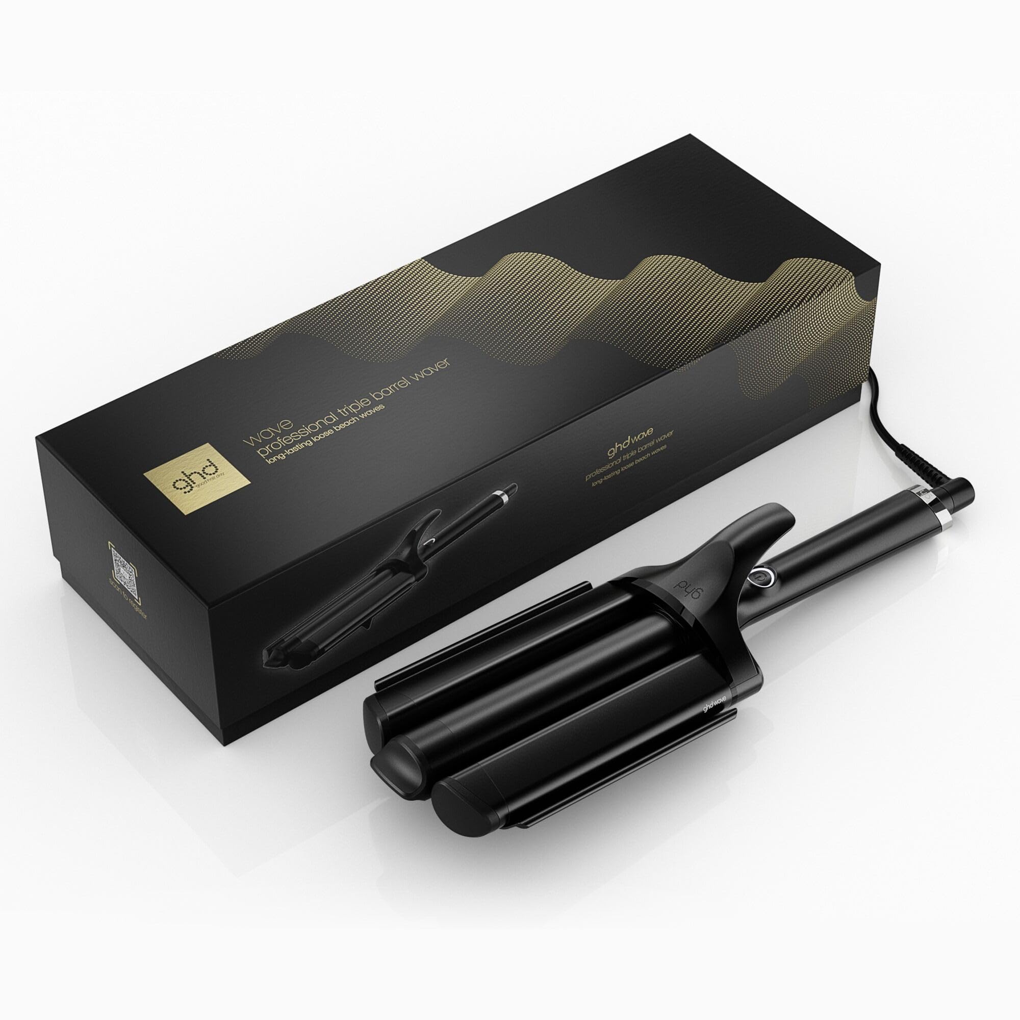 ghd wave triple barrel waver Welleneisen: Für schnelle, lockere Beach Waves, langanhaltende Ergebnisse, glänzendes Finish, weniger Frizz, ohne extreme Hitzeschäden, für alle Haartypen