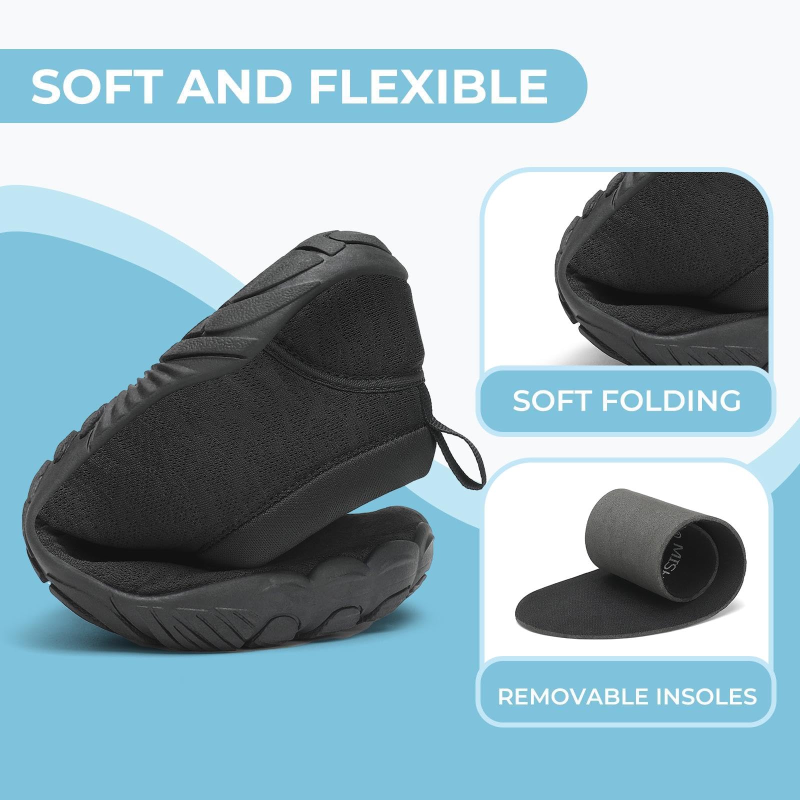 Mishansha Unisex Sport Acquatici Scarpe Donna Leggero Antiscivolo Scarpe da Surf Uomo Summer Immersione Scarpette per Beach Swim Yoga 36-46EU