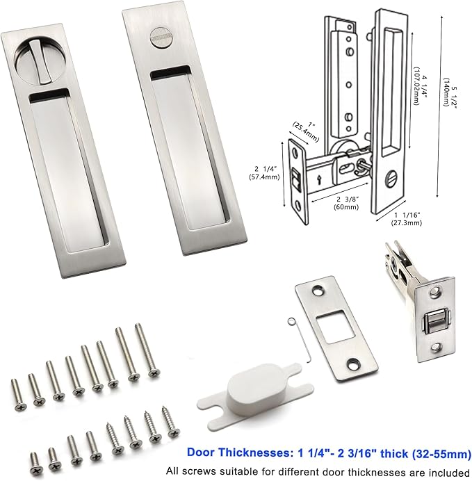 Cerradura y Tirador Empotrado para Puerta Corredera Dontay miniatura 5