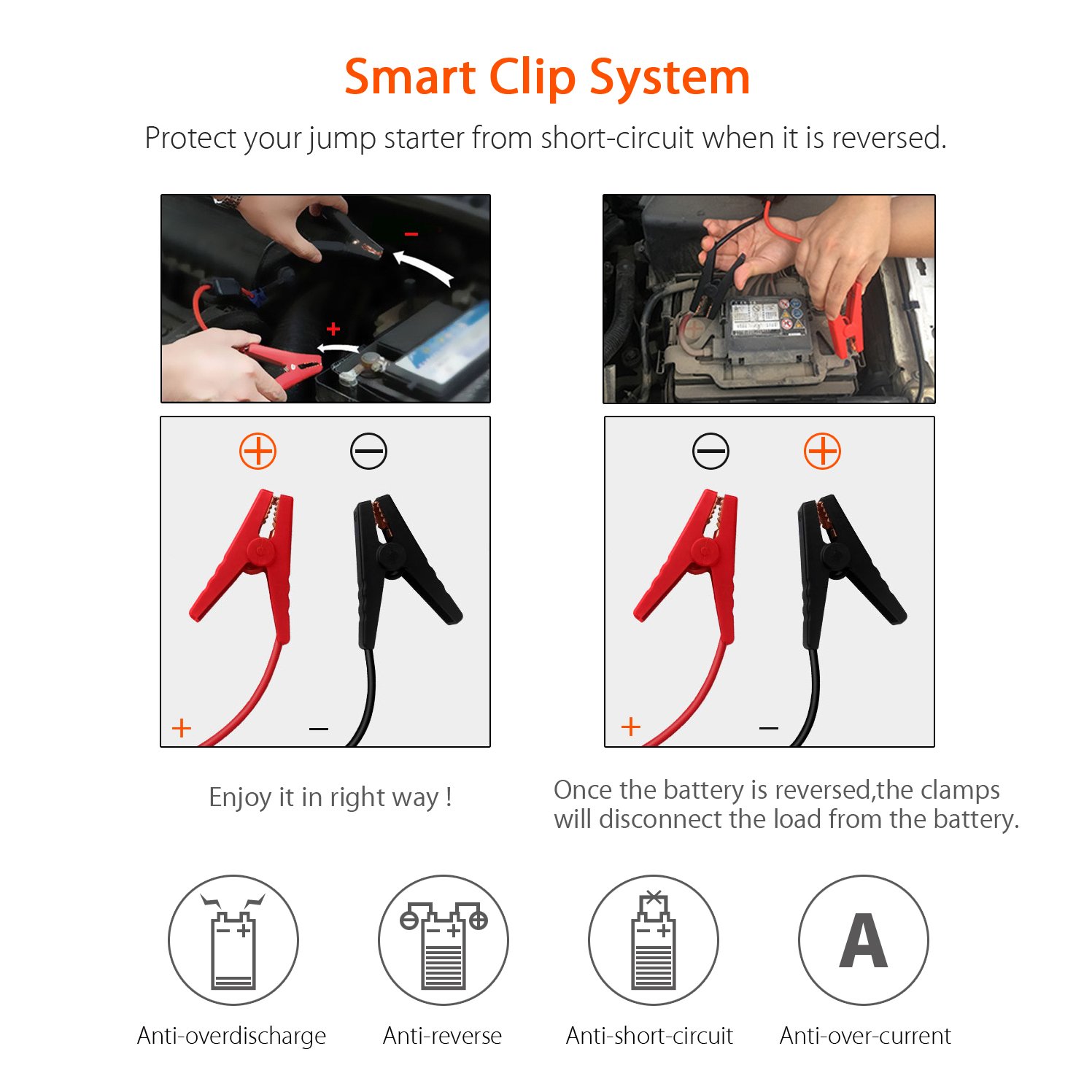 Jackery Spark Powerful 18000 mAh Jump Starter with Highest 800A Peak