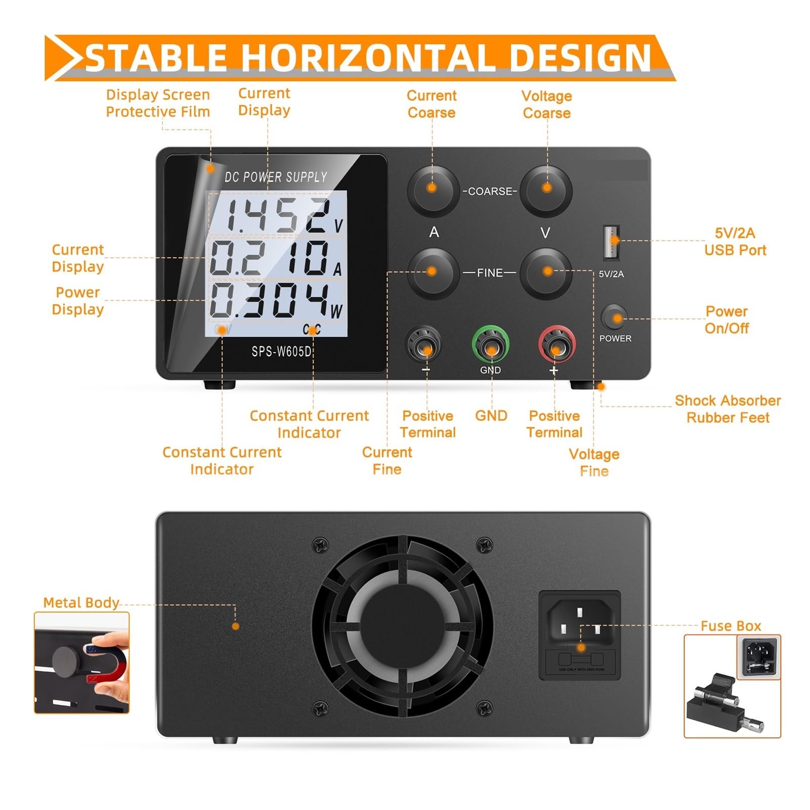 Zasilacz LCD Dightal o mocy 300 W, regulowany, 30 V, 10 A, 12 V, 3 A, przełączany, regulowany, stabilizator napięcia, źródło zasilania DC, do laboratoriów, prac elektronicznych, majsterkowania itp.