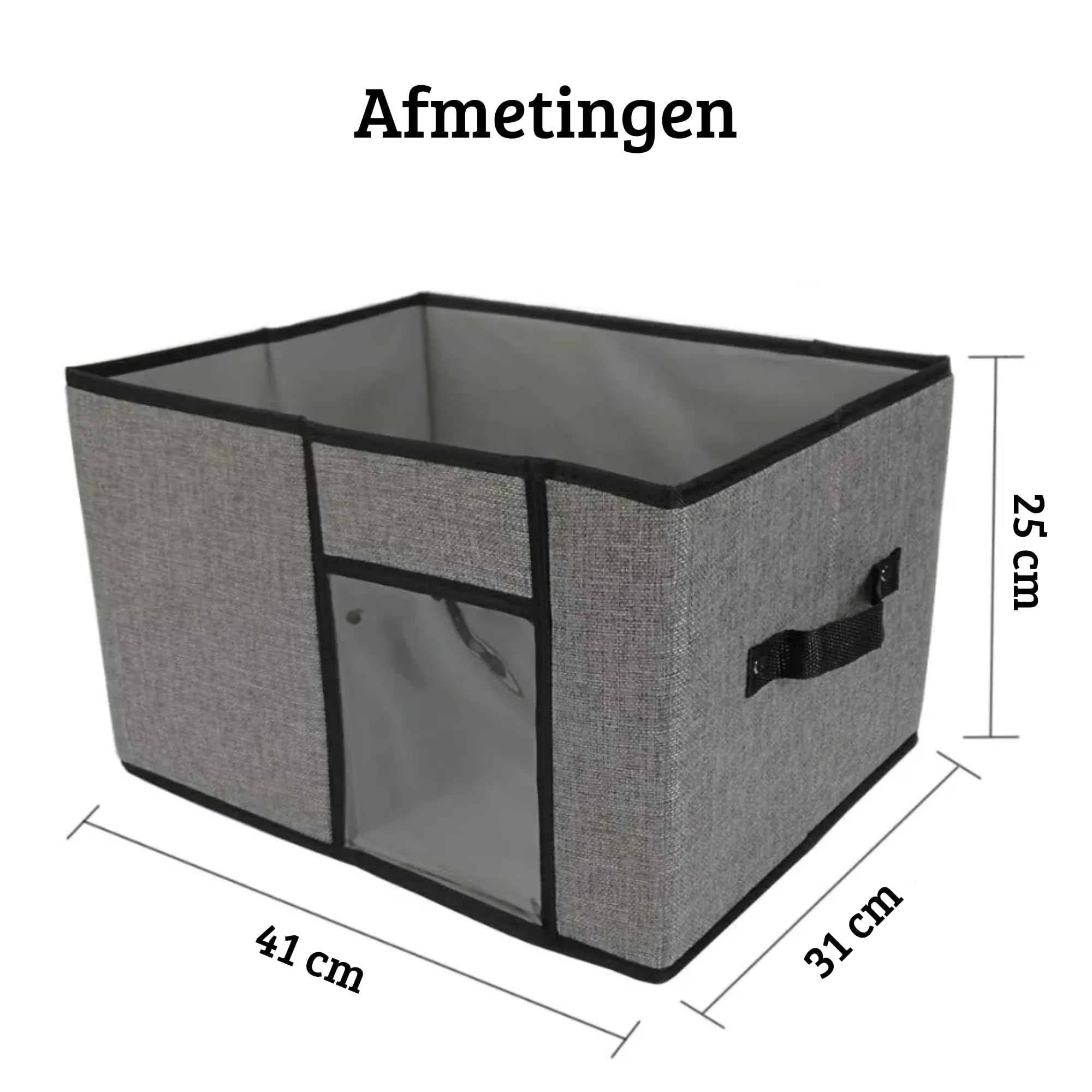 Janse® Aufbewahrungsboxen 3er-Set - Kleidung Organizer - Aufbewahrungsbox - Aufbewahrungsbox 3 Stück - Faltbarer Aufbewahrungskorb - Stoffaufbewahrungs-Set - Aufbewahrung mit Deckel - Schrank