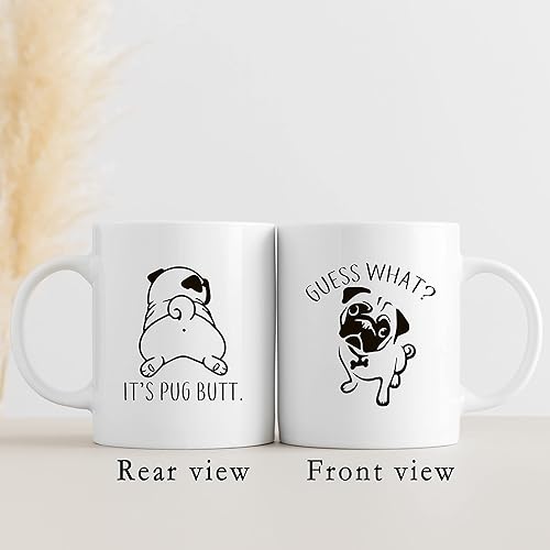 Miniatura 7 de Los mejores regalos divertidos para niños, niñas, mujeres, amantes de los pandas, Guess What Panda Butt, taza de café blanca de 11 onzas, regalos de