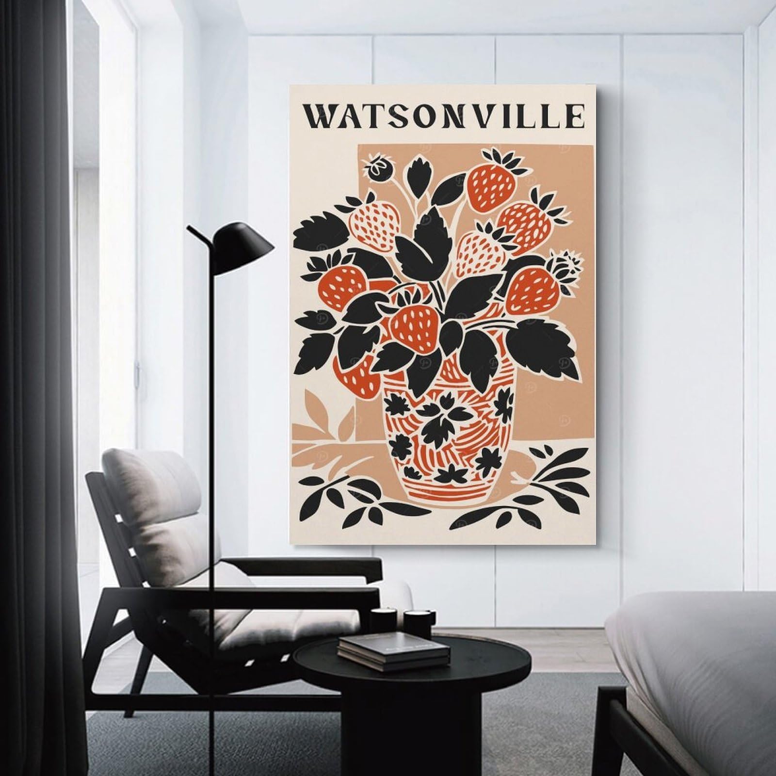 Junmoney Watsonville Farm Market Canvas Wall Decor, 24x36inch(60x90cm), for Gallery Wall Decor And Room Displays, Wall Decor Suited to Curated Displays