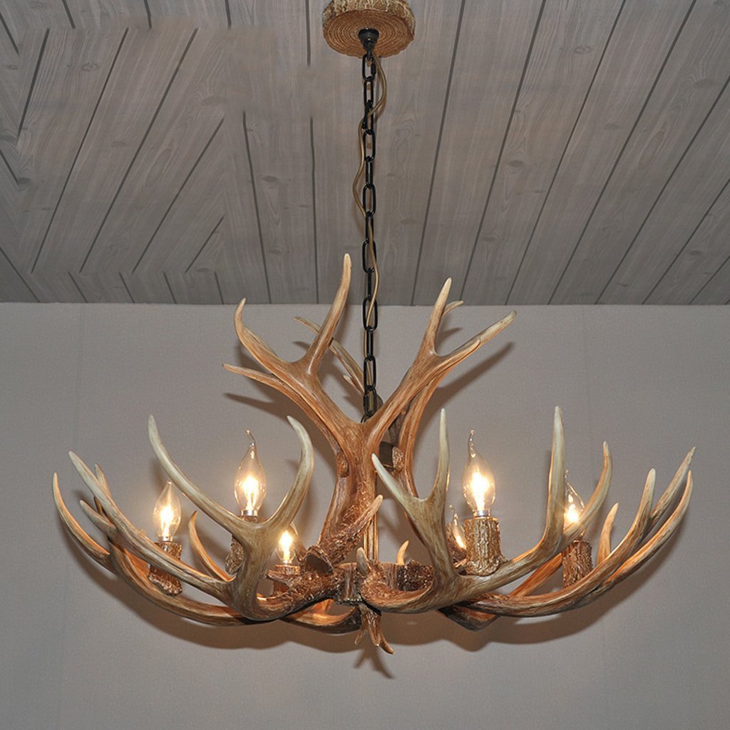 SYAXVOM Antler Chandelier Retro Creative Internet Cafe Bar Living Room Restaurant Clothing Store