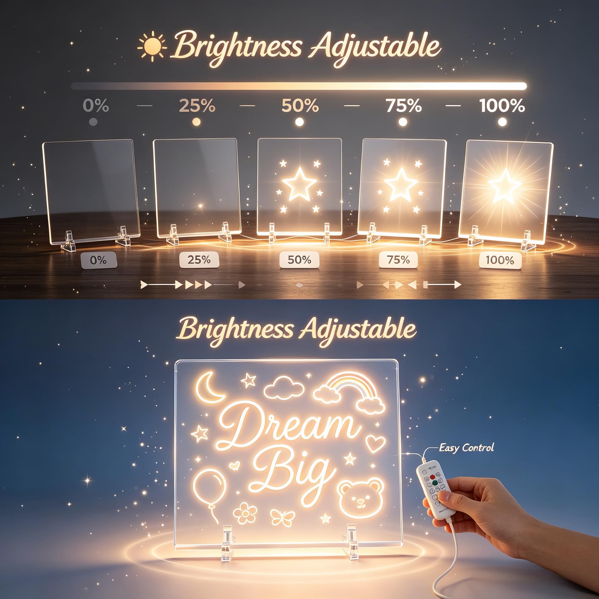 Planche à dessin LED pour enfants, planche à dessin lumineuse avec 12 marqueurs, télécommande, 7 couleurs, 4 modes, tableau lumineux réutilisable en acrylique pour adolescentes, cadeau pour