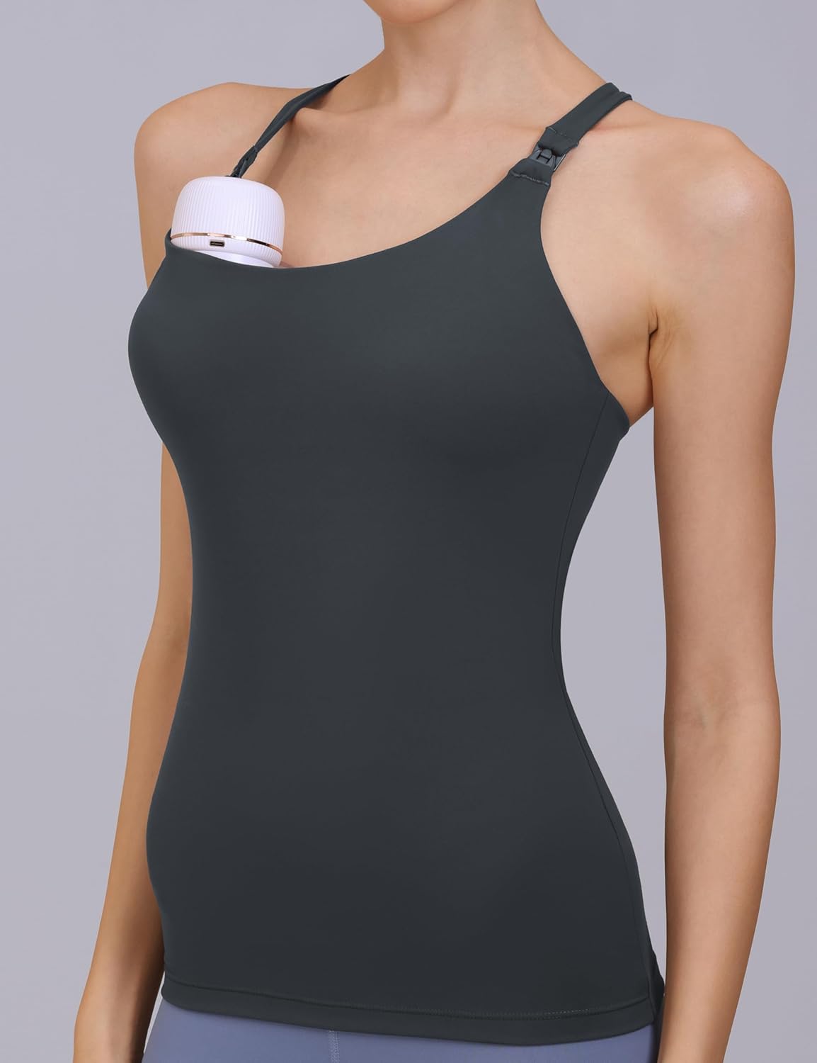 Nursing Tank Top for Breastfeeding Sexy Crisscross Back Maternity Sports Bra Fitness Workout Yoga Pregnancy Bra - Image 2