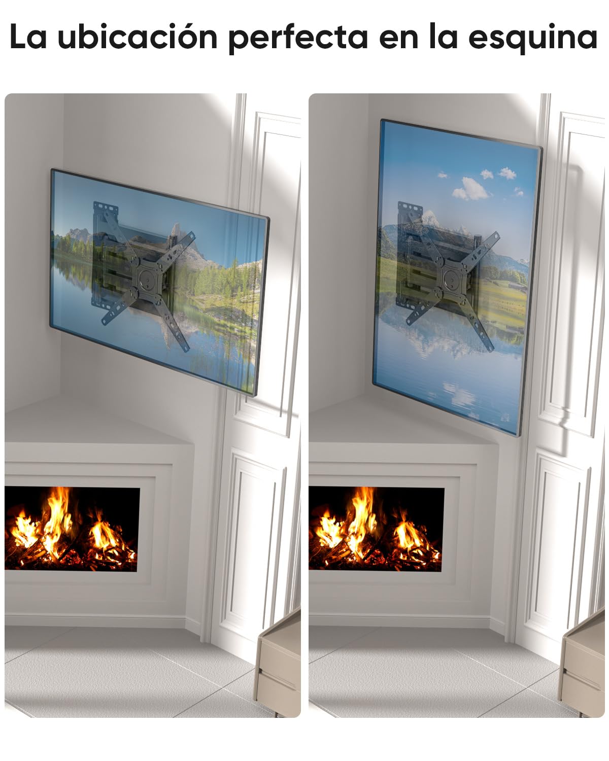 FORGING MOUNT Soporte TV Pared, Brazo Largo de 1035mm para TVs de 17-50 Pulgadas, Soporte Pared TV Articulado Inclinable y Giratorio con 180° Rotación, hasta 30 kg, MAX VESA 300x300mm