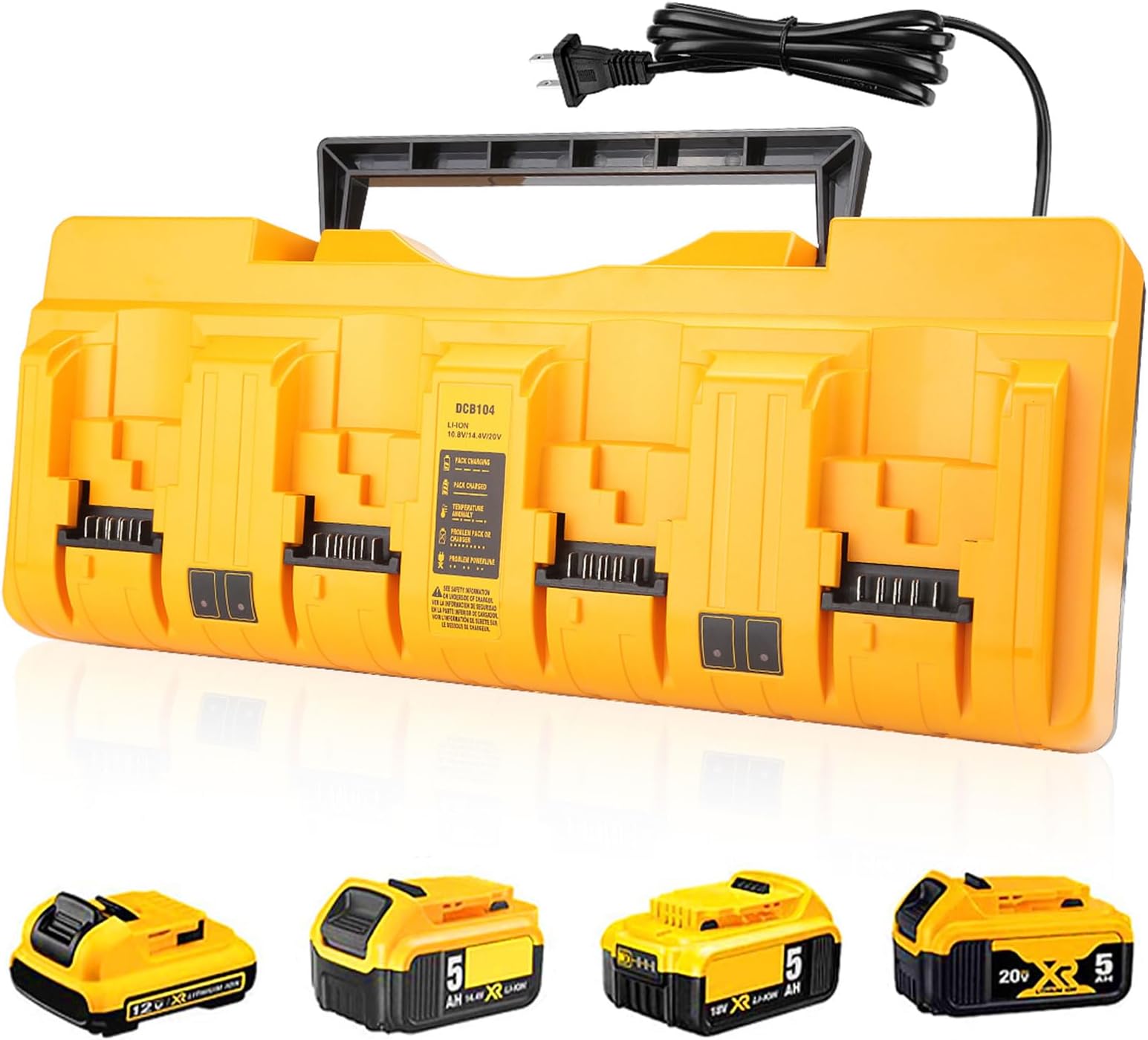 Multicargador Con 4 Entradas 12v-20v Max Dcb104-b2 Dewalt | Cuotas sin interés